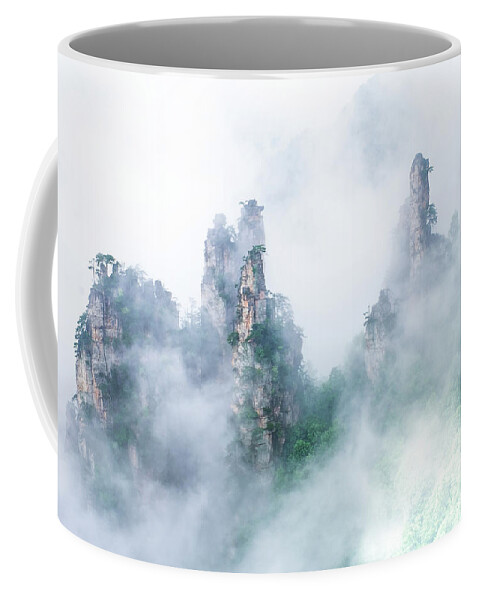 Changsa Coffee Mug featuring the photograph Tianzi Mountain Zhangjiajie by Arj Munoz