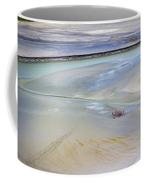Abbey Coffee Mug featuring the photograph Tide lookout at Mont St. Michel by Jordi Carrio Jamila