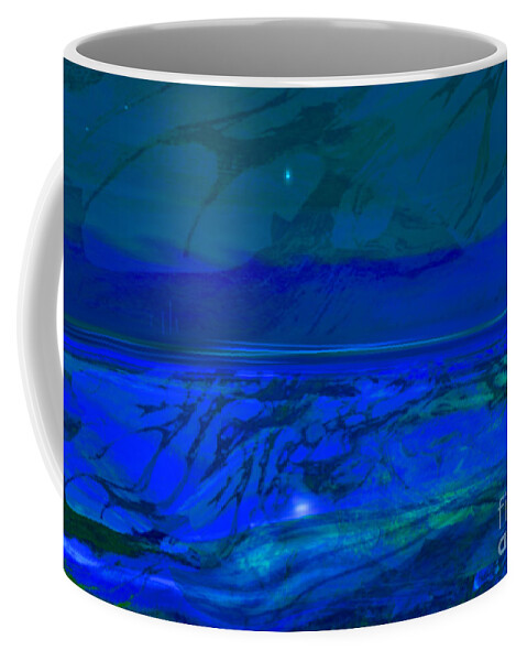 Neurographic Coffee Mug featuring the mixed media Tide of My North Star by Zsanan Studio