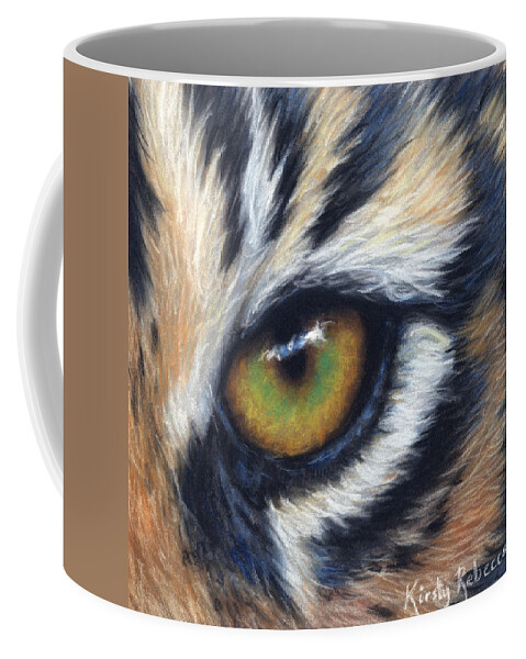  Coffee Mug featuring the pastel Tiger Eye Study by Kirsty Rebecca