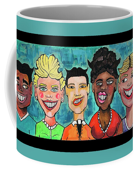 Asbury Park Coffee Mug featuring the painting Tillie Dont Care by Patricia Arroyo