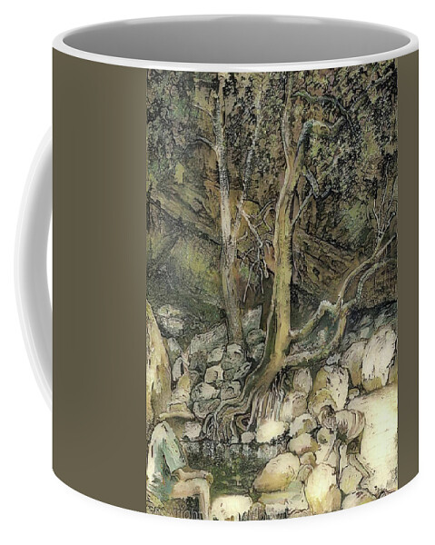*db Coffee Mug featuring the digital art Time the destroyer by Jeremy Holton