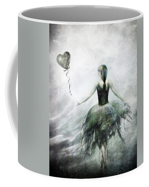 Ballet Coffee Mug featuring the digital art Time to let Go by Jacky Gerritsen