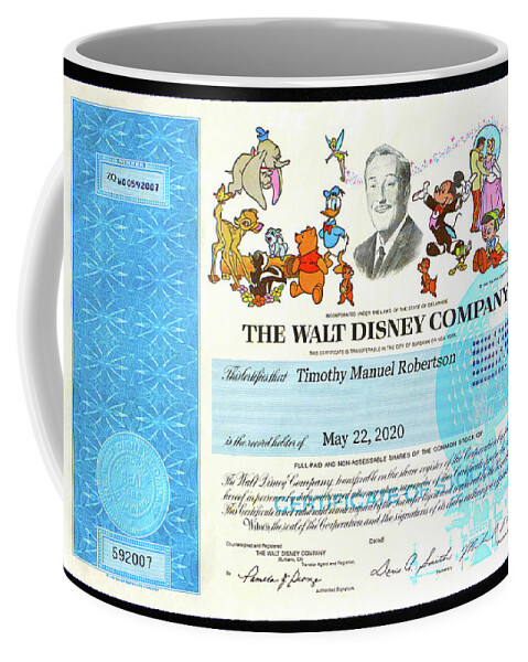  Coffee Mug featuring the photograph Timothy M. Robertson Disney Stock cert May 22 2020 by David Lee Thompson