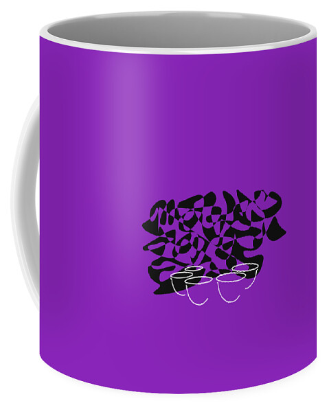 Timpani Teacher Coffee Mug featuring the digital art Timpani in Purple by David Bridburg