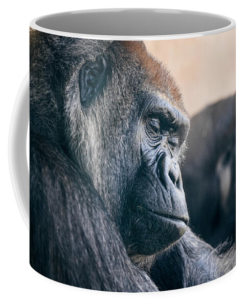 Gorilla Coffee Mug featuring the photograph Tired by Gary Geddes
