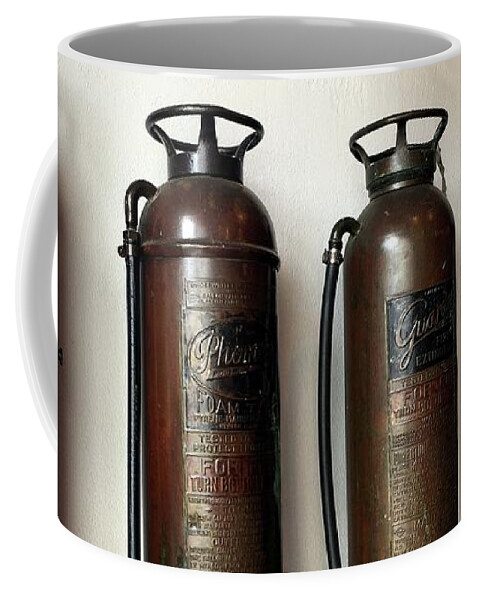 Fire Extinguishers Coffee Mug featuring the photograph To Put Out A Fire by Barbie Corbett-Newmin