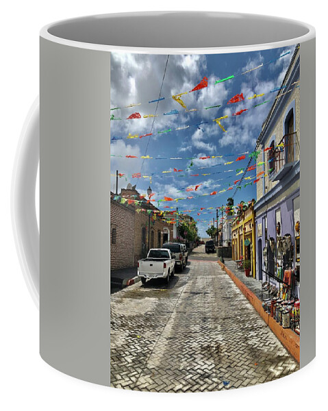 Todos Santos Coffee Mug featuring the photograph Todos Santos Street Scene by William Scott Koenig