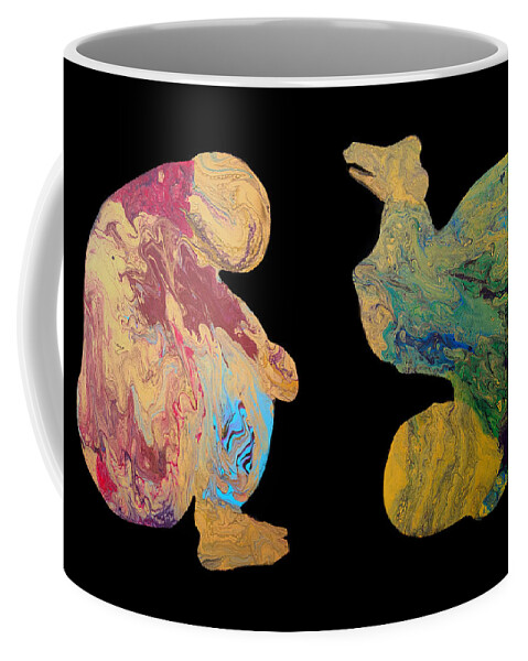Acrylic Coffee Mug featuring the painting Together Alone by Sylvia Brallier