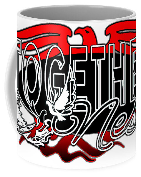 Couples Coffee Mug featuring the digital art Together Nest a Couple Date Night. Emblem by Delynn Addams