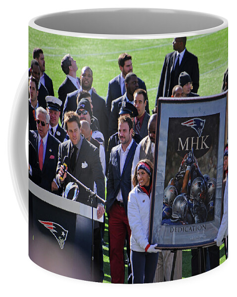 Tom Brady Coffee Mug featuring the photograph Tom Brady at the Podium by Mike Martin