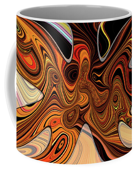 Tom Stanley Janca Coffee Mug featuring the digital art Tom Stanley Janca Hand Painted Art Abstract 7685 by Tom Janca