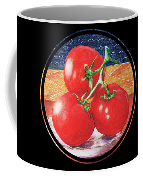 Weight Coffee Mug featuring the painting Tomatoes by Anastasiya Malakhova