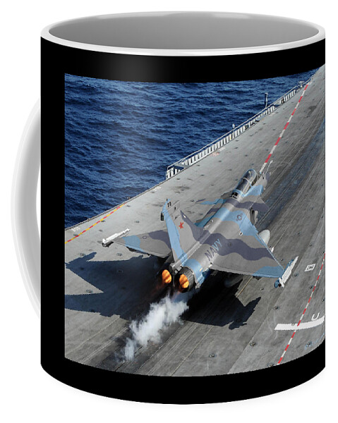 Dassault Coffee Mug featuring the digital art TOPGUN Rafale by Custom Aviation Art