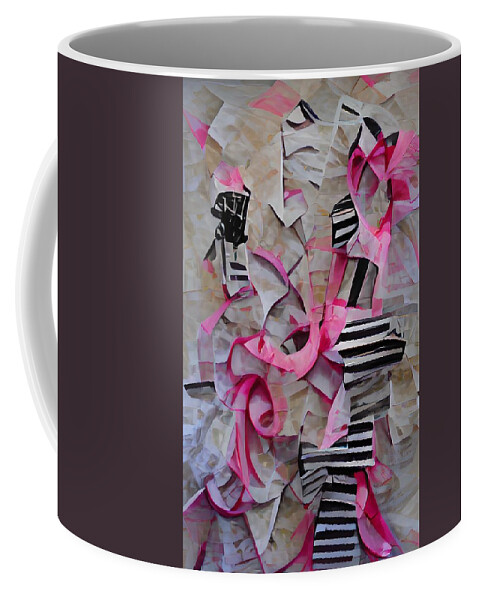 Ai-art Coffee Mug featuring the digital art Torn Paper No1 by Bonnie Bruno