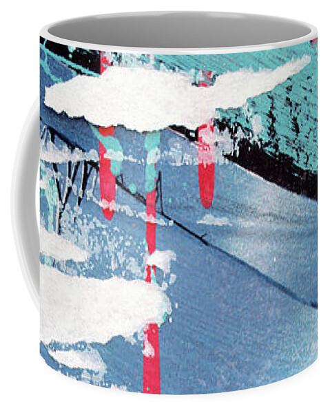 Abstract Coffee Mug featuring the photograph torn posters - Paint and Paper by Sharon Hudson