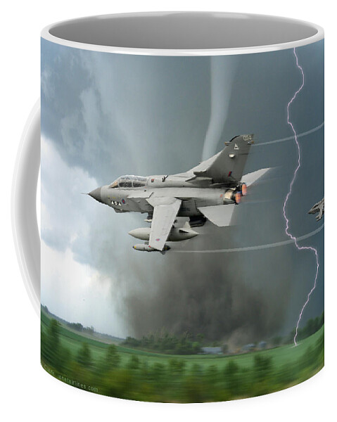 Panavia Coffee Mug featuring the digital art Tornados In The Storm by Custom Aviation Art