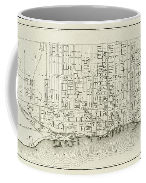 Toronto Coffee Mug featuring the photograph Toronto Canada Vintage City Map 1880 by Carol Japp