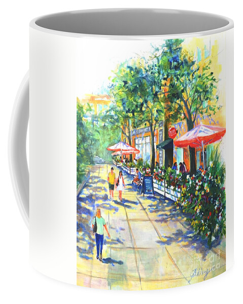 City Coffee Mug featuring the painting Toronto downtown #4 by Betty M M Wong