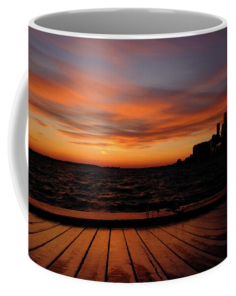 Toronto Coffee Mug featuring the photograph Toronto Sunset With Boardwalk by Kreddible Trout