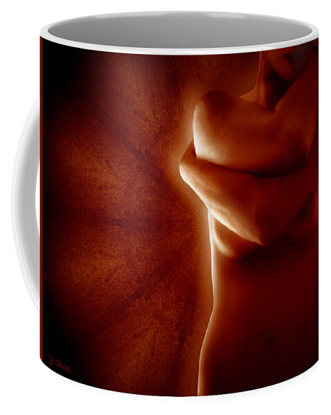 Nude Coffee Mug featuring the photograph Torso in Russet by Joe Bonita