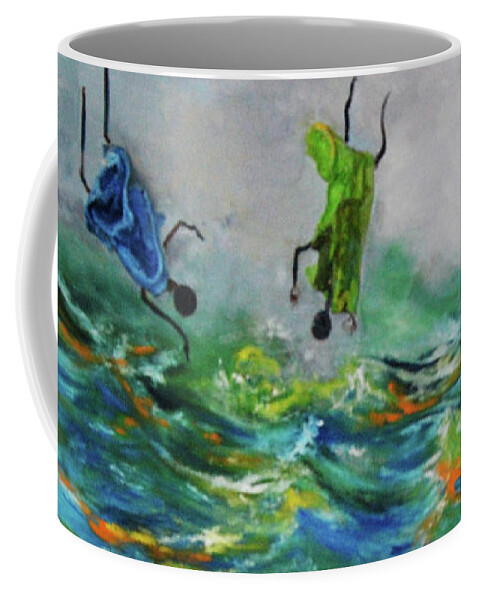 Political Coffee Mug featuring the mixed media Tossed by Anitra Boyt