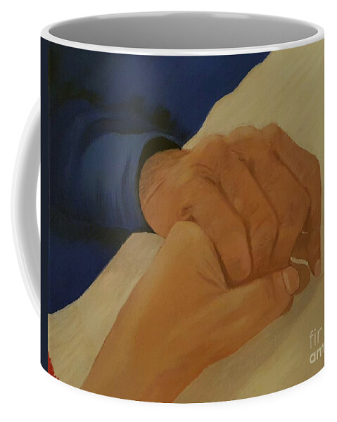 Mother Coffee Mug featuring the painting Touch of Love by Elizabeth Mauldin