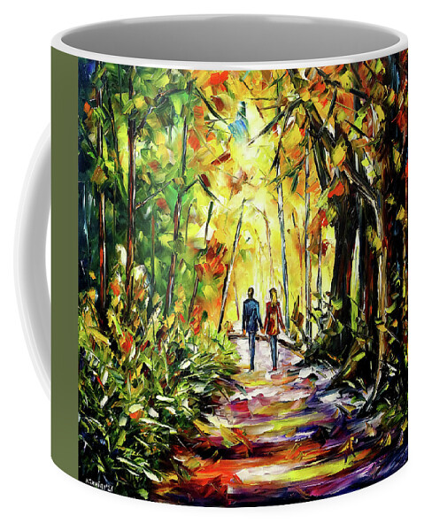 Late Summer Day Coffee Mug featuring the painting Towards Autumn by Mirek Kuzniar