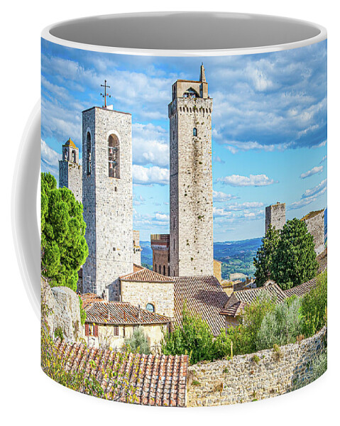 Italy Photography Coffee Mug featuring the photograph Towers of San Gimignano by Marla Brown