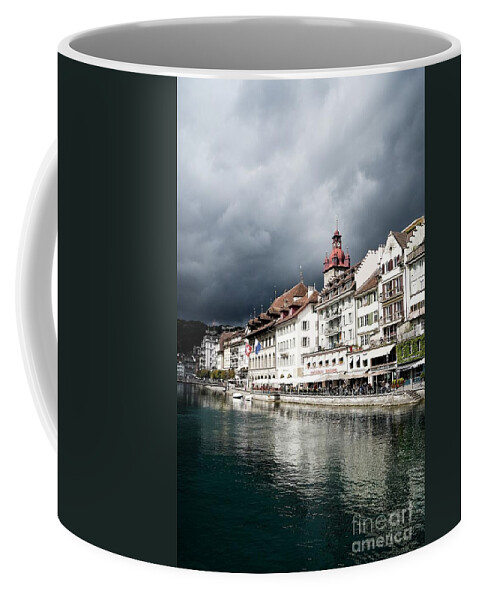 Town Hall Coffee Mug featuring the photograph Town Hall Luzern Switzerland by Claudia Zahnd-Prezioso