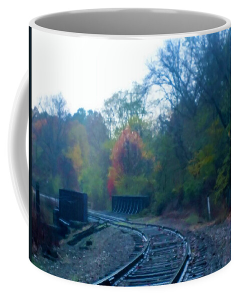  Coffee Mug featuring the photograph Towners Woods Tracks by Brad Nellis