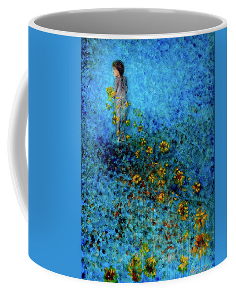 Child Coffee Mug featuring the painting Traces II by Nik Helbig