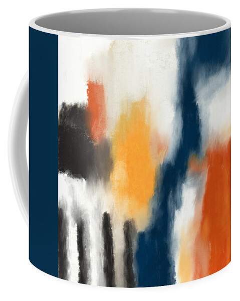 Abstract Coffee Mug featuring the painting Trading Places- Art by Linda Woods by Linda Woods