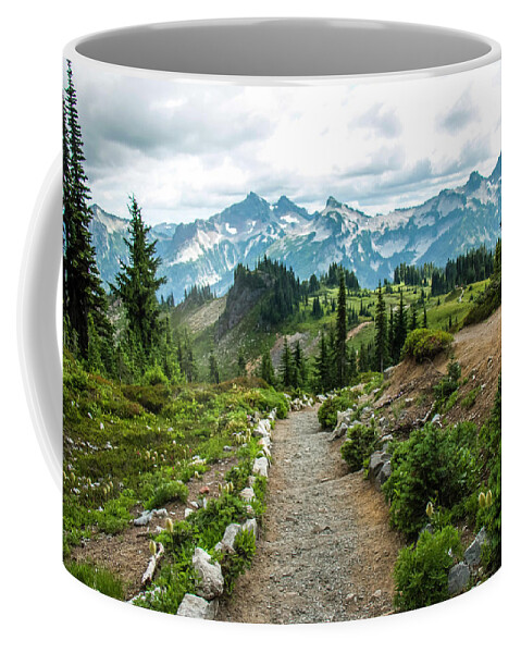 Mount Rainier National Park Coffee Mug featuring the photograph Trail to Serenity by Doug Scrima