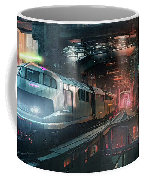 Train Coffee Mug featuring the digital art Train - The Miners Convoy by Micah Offman