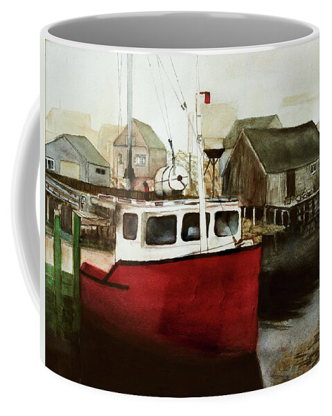 Canadian Artist Painter Sher Nasser Coffee Mug featuring the painting Tranquility Watercolor Painting by Sher Nasser Artist