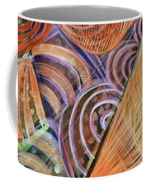 Abstract Coffee Mug featuring the painting Traveling Through by Jackie Ryan