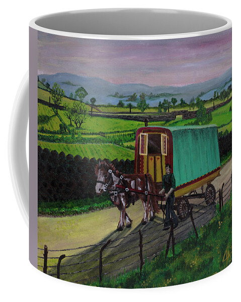 Acrylic Painting Coffee Mug featuring the painting Traveller On Appleby Road by The GYPSY