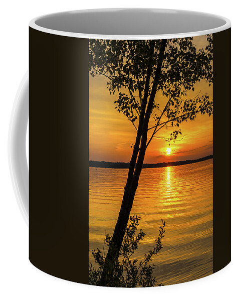 Traverse Bay Sunset Coffee Mug featuring the photograph Traverse Bay Sunset by Dan Sproul