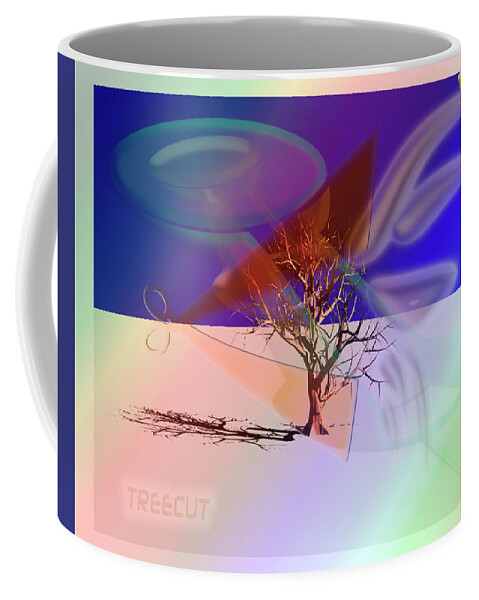 Graphic Coffee Mug featuring the photograph Tree Cut by Luc Van de Steeg