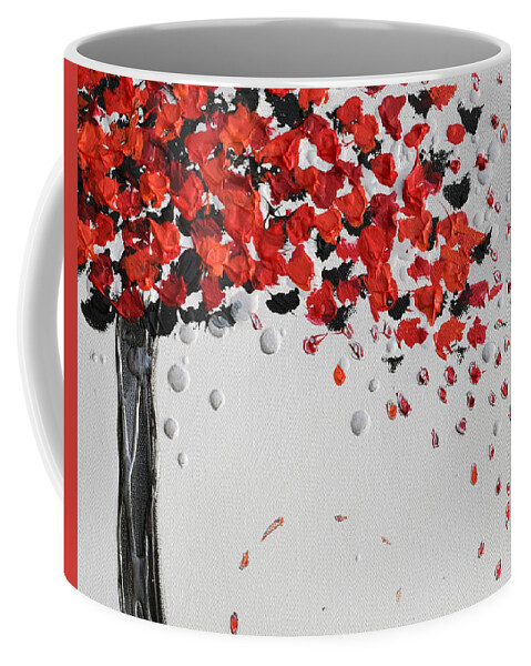 Red Poppies Coffee Mug featuring the painting Tree Full of Wishes by Amanda Dagg