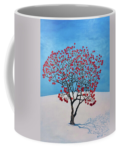Surrealism Coffee Mug featuring the painting Tree of Roses by Thomas Blood