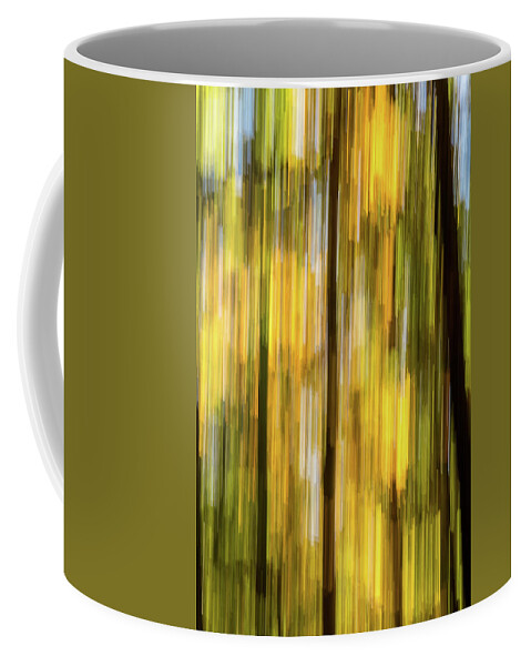 Abstract Coffee Mug featuring the photograph Trees in fall by Robert Miller