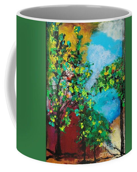  Coffee Mug featuring the painting Trees by Mark SanSouci