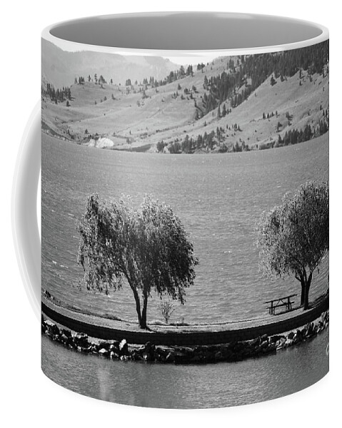 Nature Coffee Mug featuring the photograph Trees on the Pier by Kae Cheatham