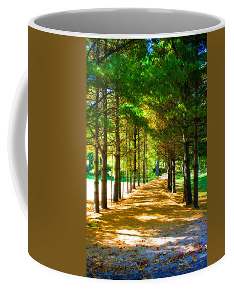 Landscape Coffee Mug featuring the photograph Trees Tunnel, Country Road by Patrick Malon