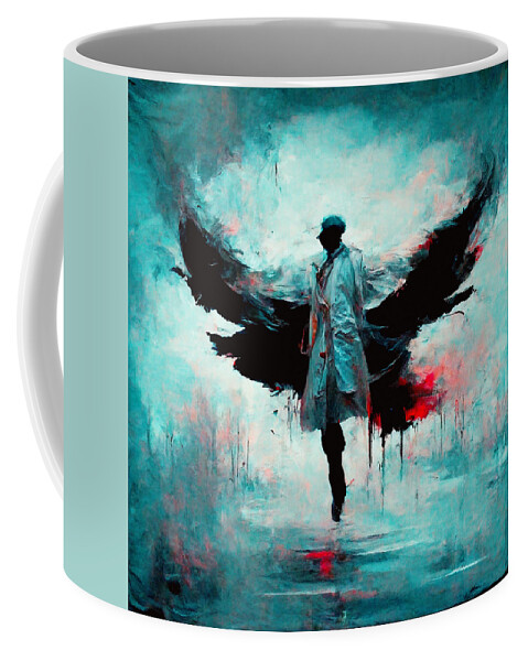 Trenchcoats Coffee Mug featuring the digital art Trenchcoats #3 by Craig Boehman