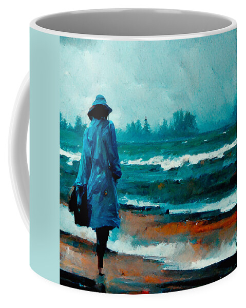 Trenchcoats Coffee Mug featuring the digital art Trenchcoats #8 by Craig Boehman