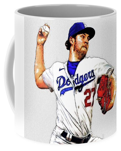 Trevor Bauer - RH Starting P - Los Angeles Dodgers Coffee Mug by Bob  Smerecki - Pixels