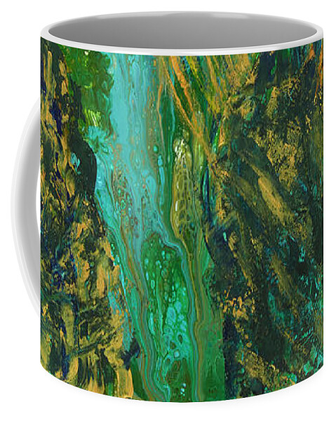 Mermaid Coffee Mug featuring the painting Tribal Connections by Tessa Evette